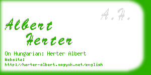 albert herter business card